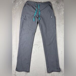 Figs Technical Collection Yola Skinny Straight Leg Grey Scrubs Pants